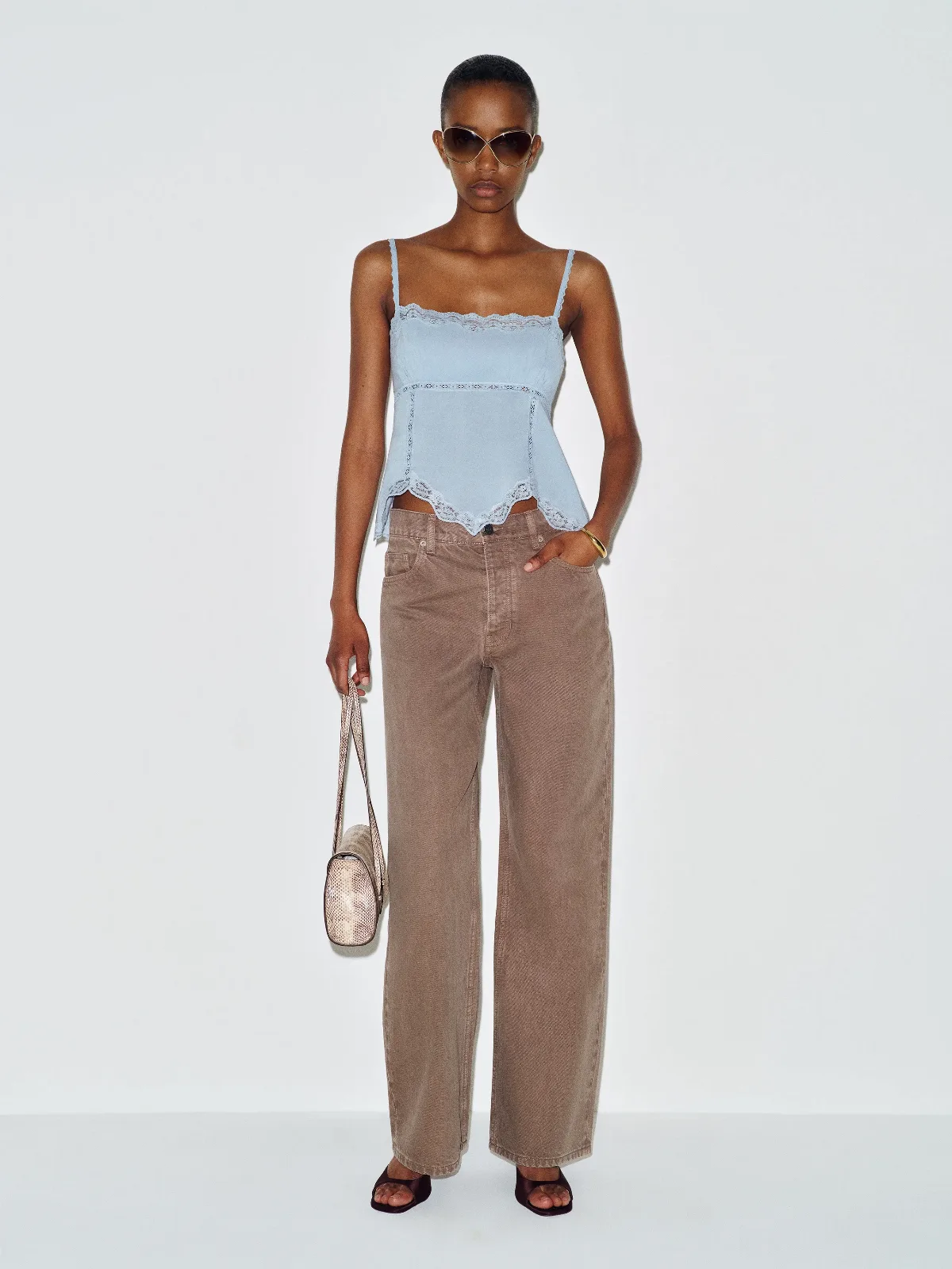 Apricot Top Blue Lace