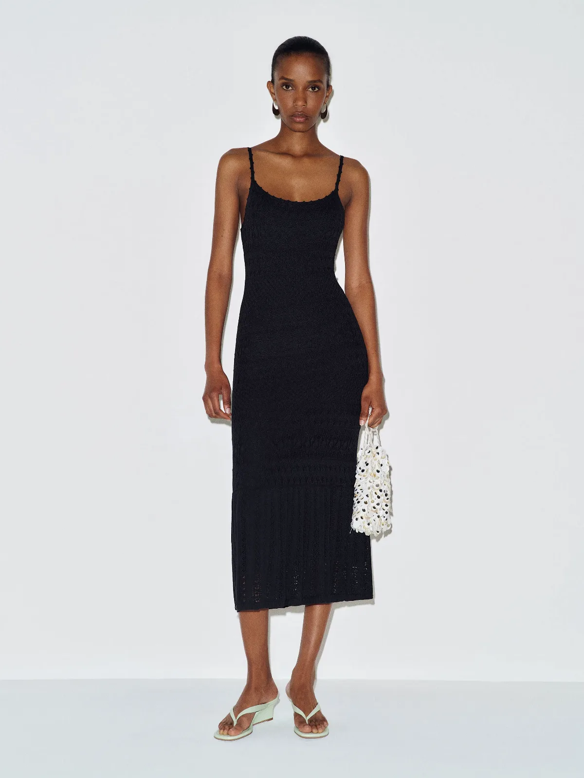 River Cotton Crochet Sweater Dress