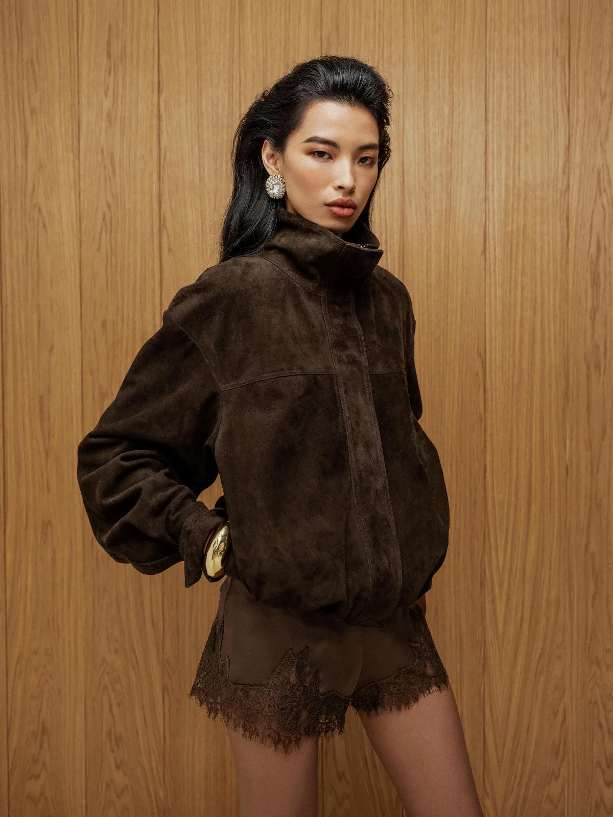 Veda Kendall Suede Jacket by Reformation