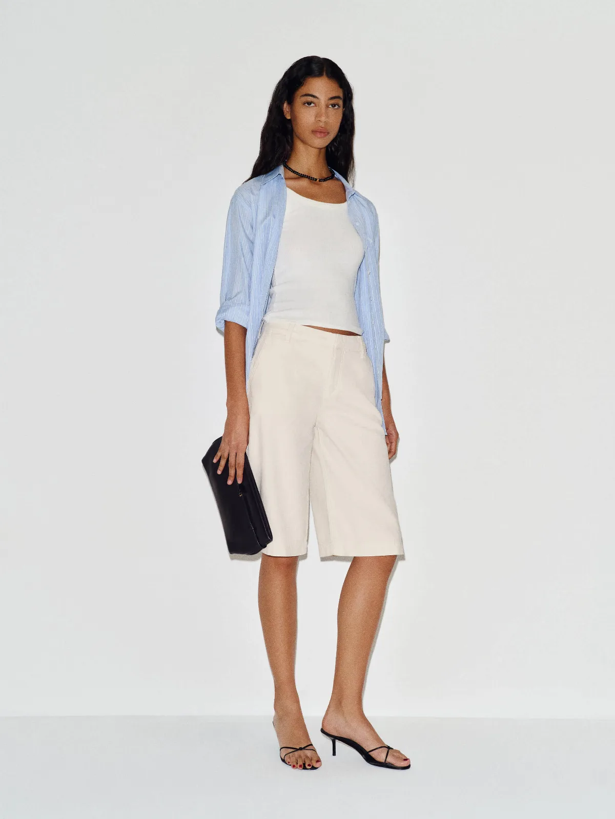 Elio Low Rise 14 in Denim Trouser Shorts