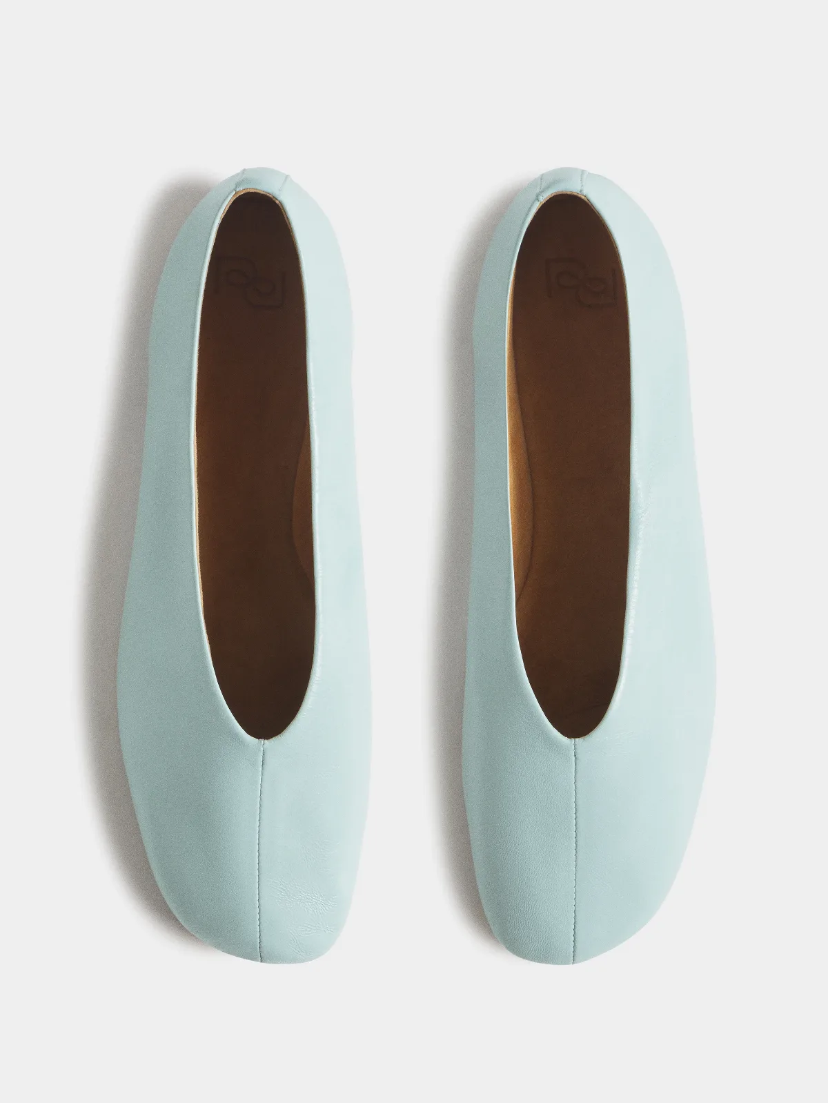 Blaine Flat Glacial Blue Leather by Reformation