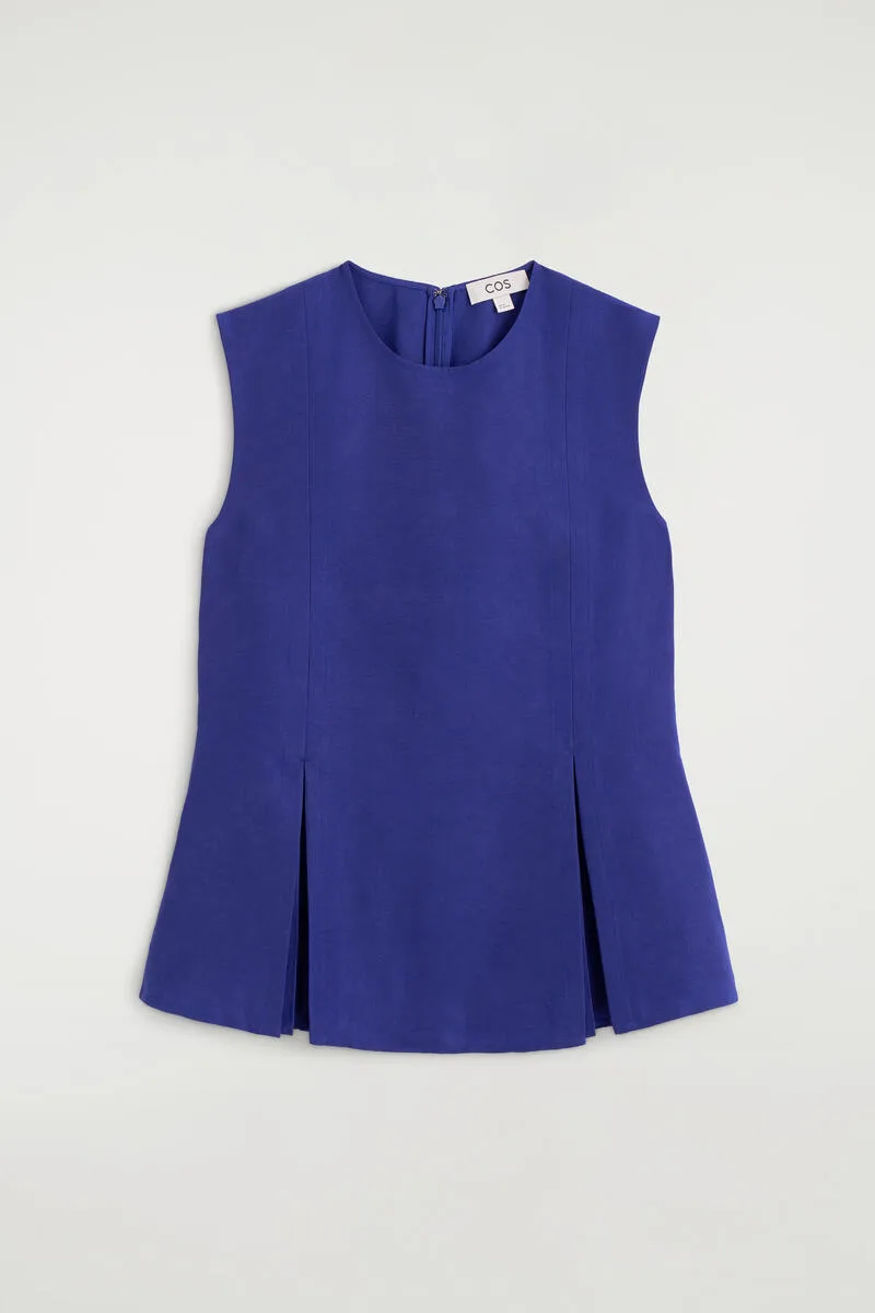 Pleated Peplum Top by COS