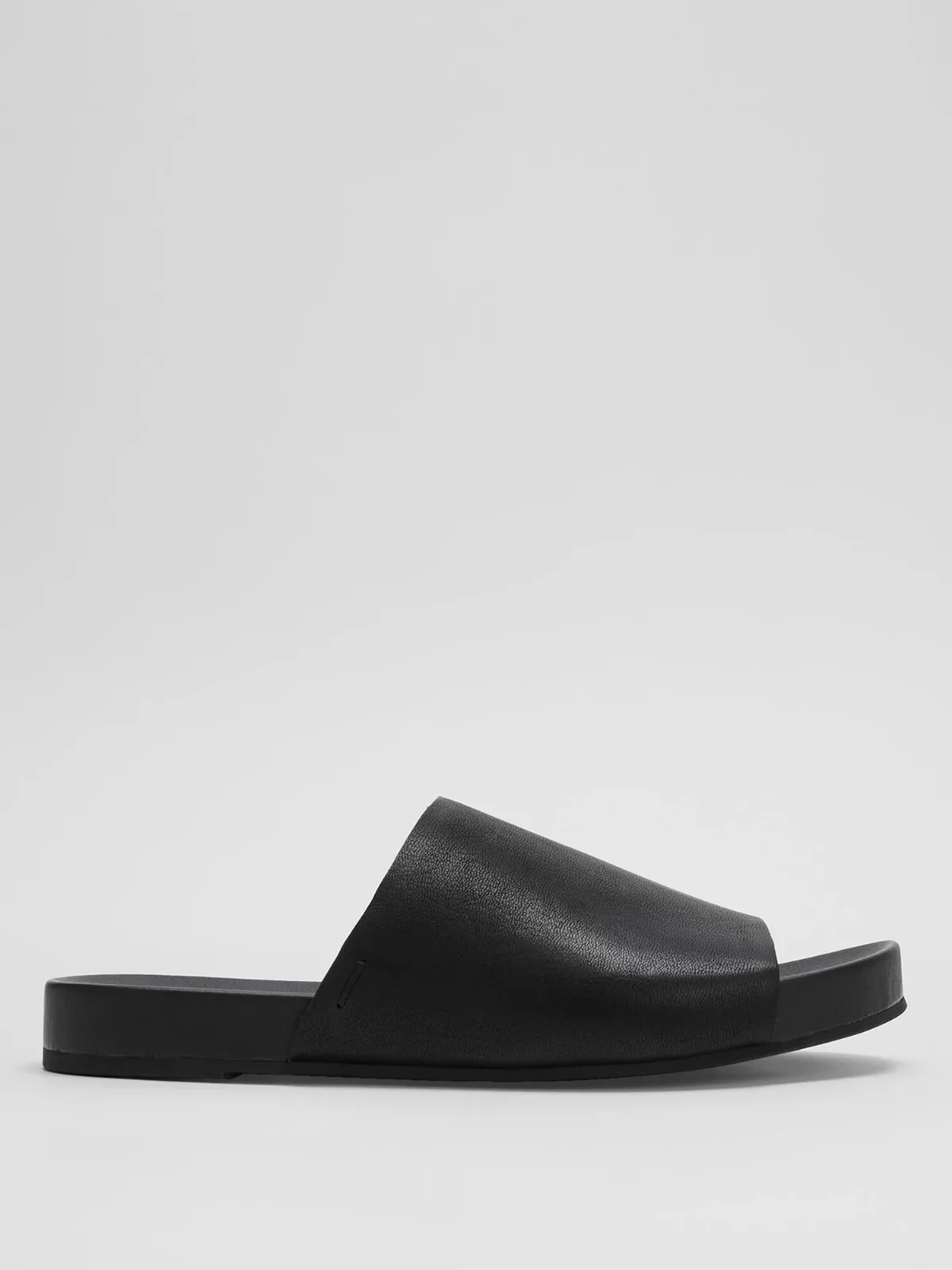 Mask Tumbled Leather Slide Sandal by EILEEN FISHER