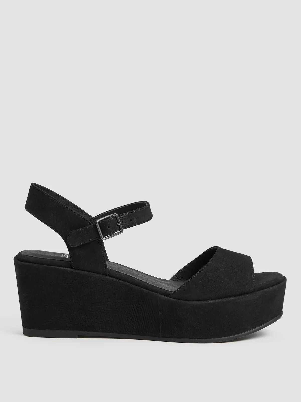 Mime Tumbled Nubuck Platform Sandal by EILEEN FISHER