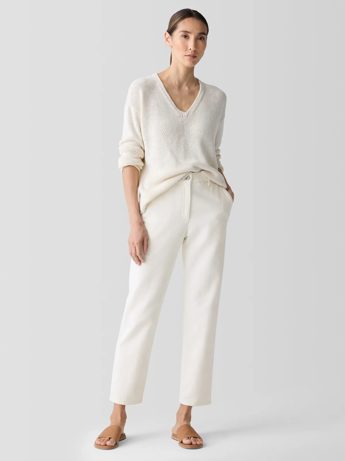 Utility Organic Cotton Tapered Pant by EILEEN FISHER