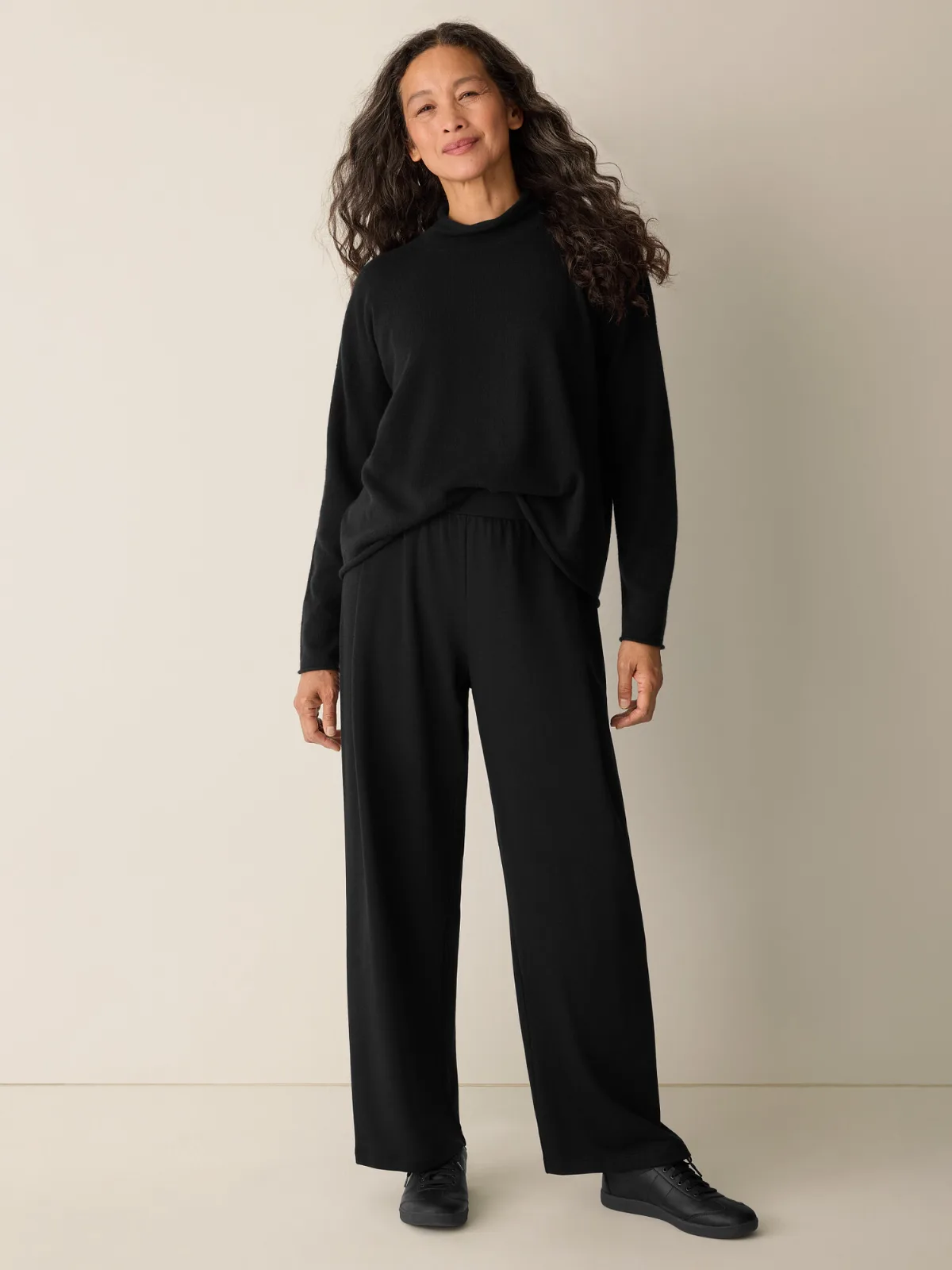 Cozy Brushed Terry Hug Straight Pant by EILEEN FISHER