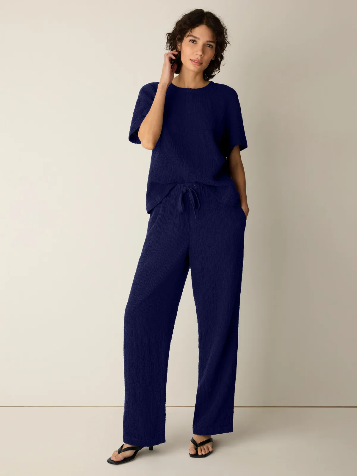 Organic Cotton Doubleweave Straight Pant by EILEEN FISHER