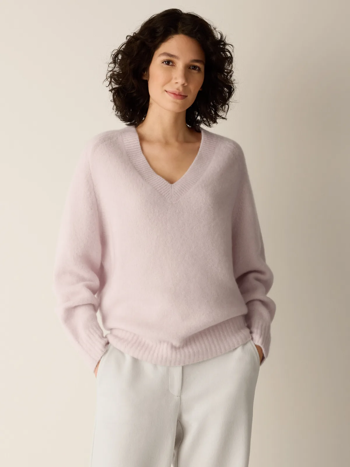 Cashmere Silk Bliss V-Neck Top