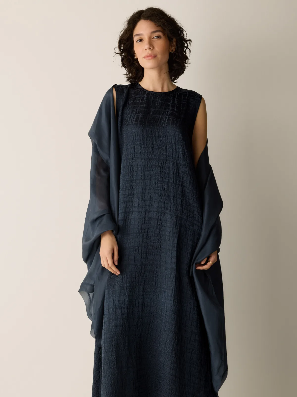 Washed Organic Silk Parachute Scarf by EILEEN FISHER