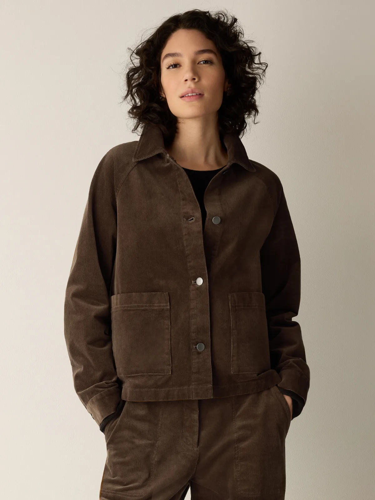 Organic Cotton Corduroy Classic Collar Jacket