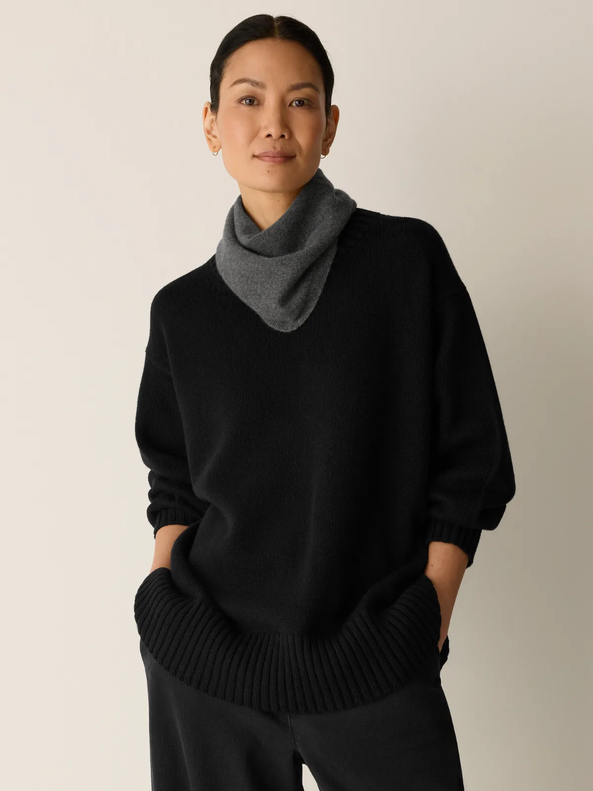Italian Cashmere Bandana Scarf by EILEEN FISHER