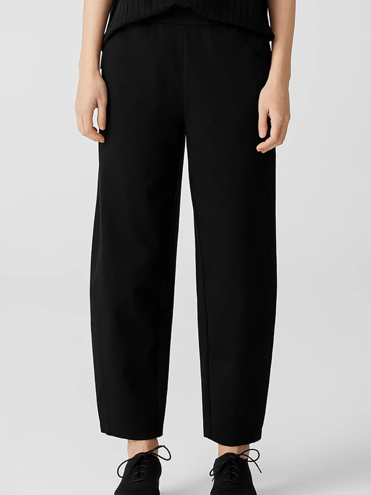 Cotton Blend Ponte Lantern Pant by EILEEN FISHER