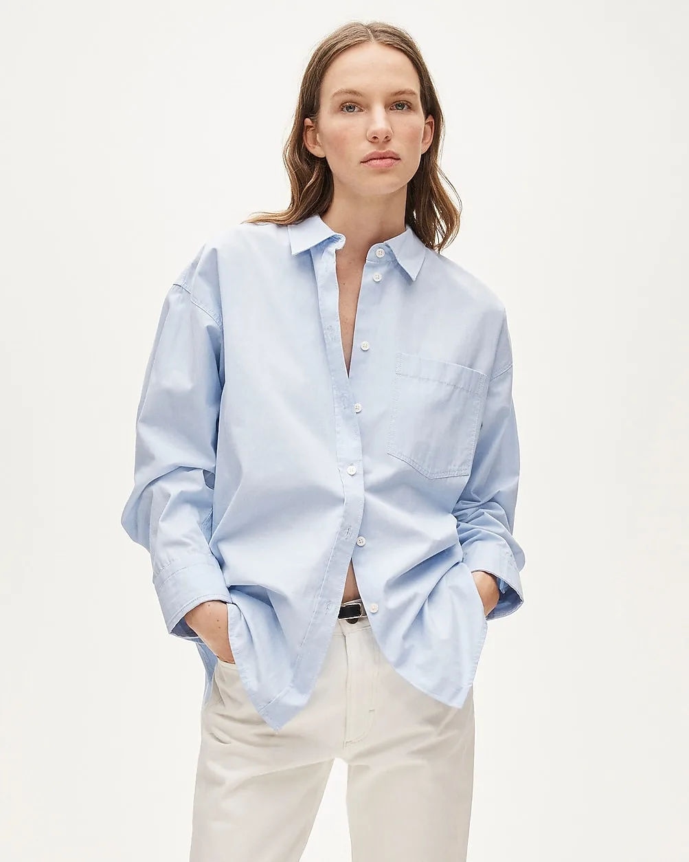 Étienne Oversized Button-Up Shirt in Lightweight Oxford by J.Crew