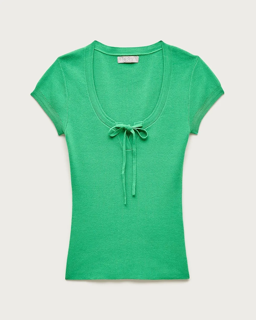 Tie-Front Short-Sleeve Sweater by J.Crew