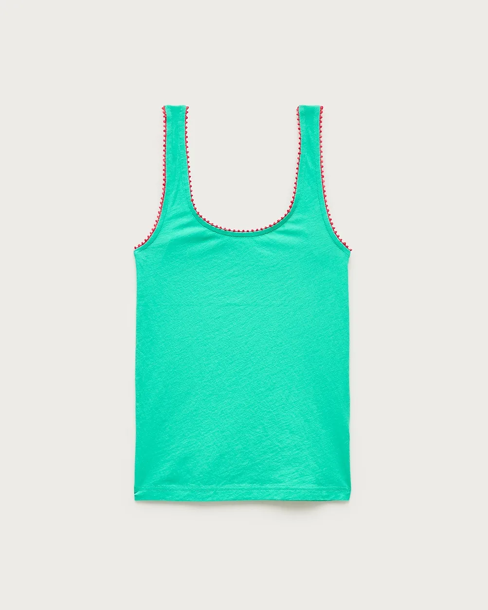 Feather Jersey Tank Top with Contrast Trim by J.Crew