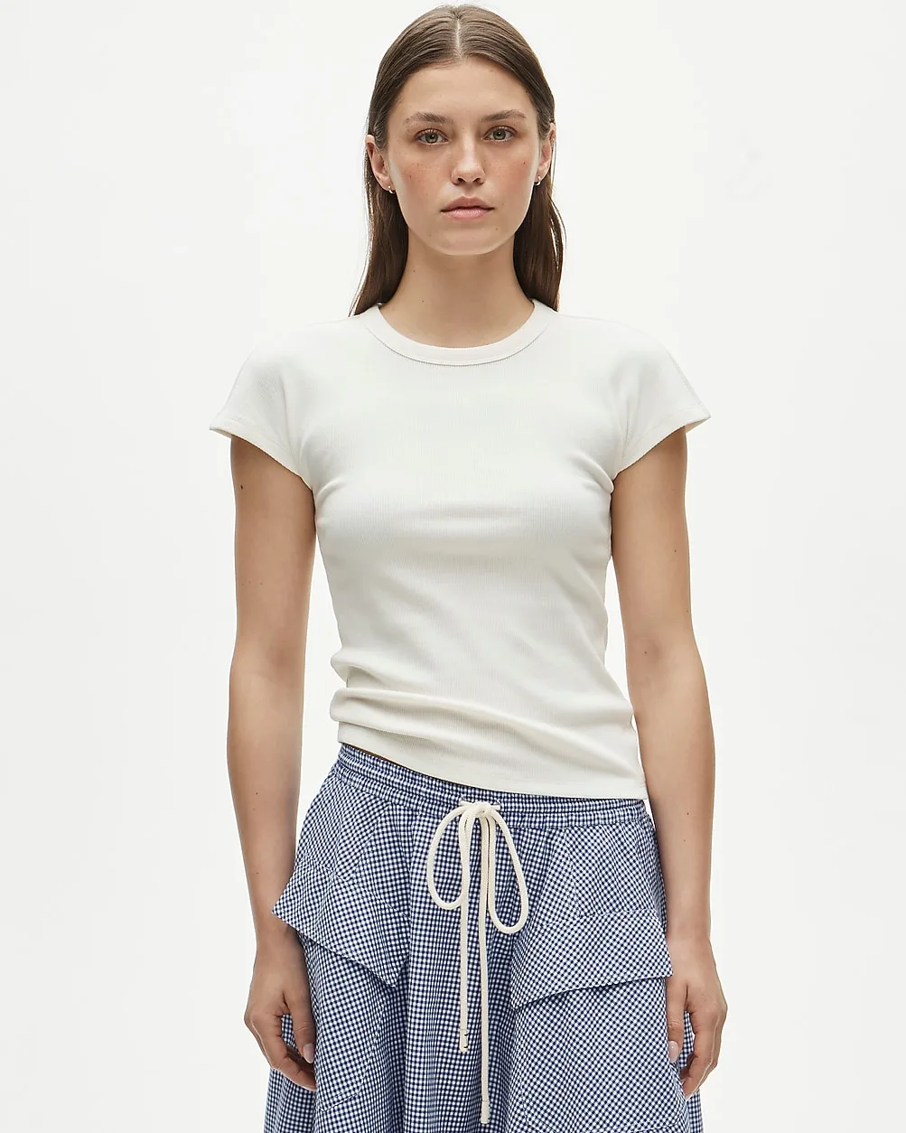 Perfect Rib Dolman-Sleeve T-Shirt