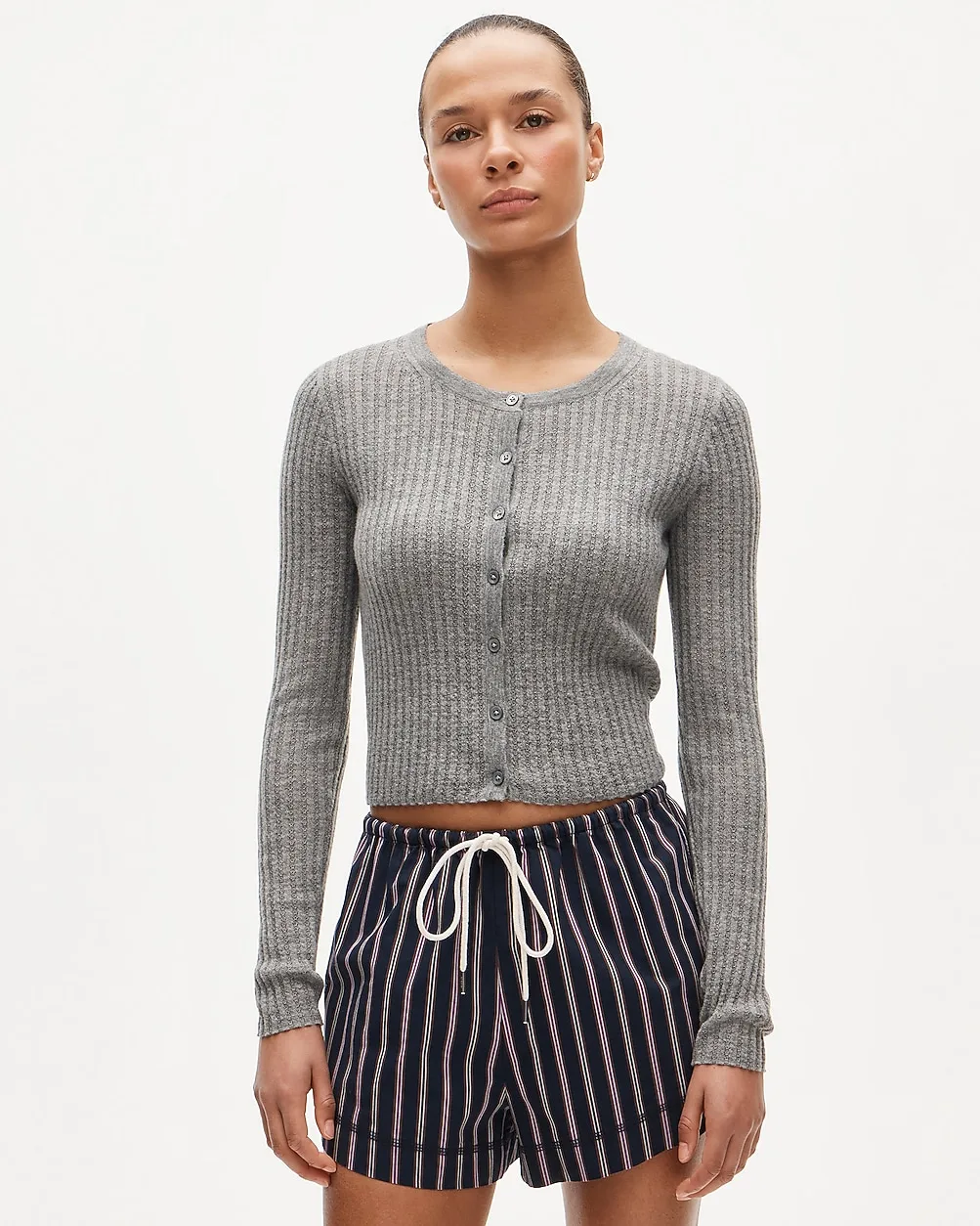 Featherweight Cashmere Pointelle Cardigan