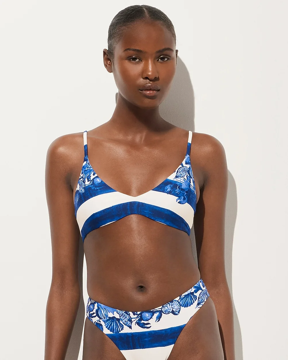 Lana Bikini Top in Lobster & Seashell Classic Sculpt™