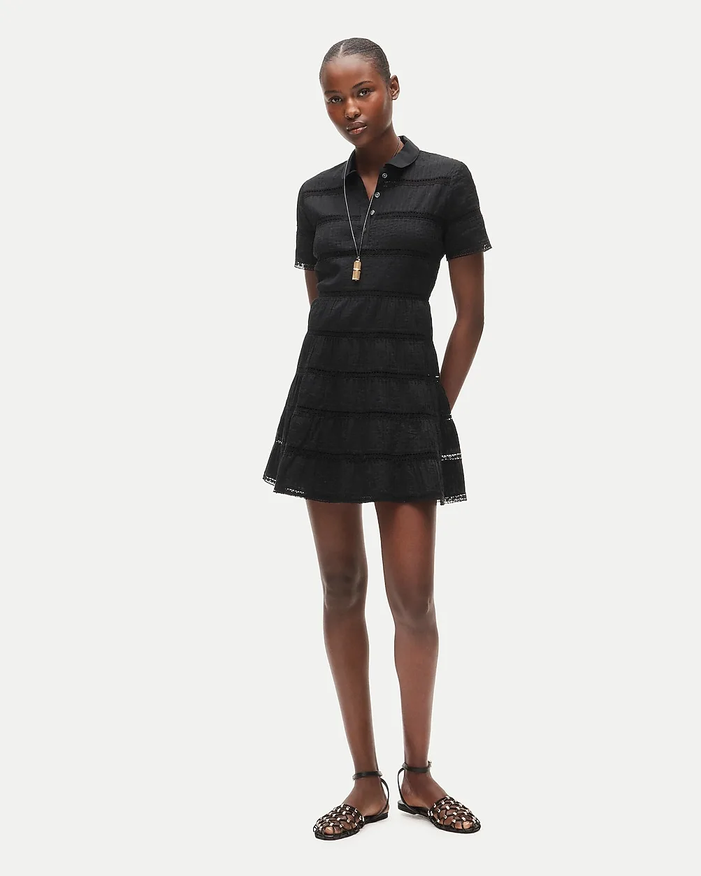 Tiered Shirt-Dress in Cotton Voile by J.Crew