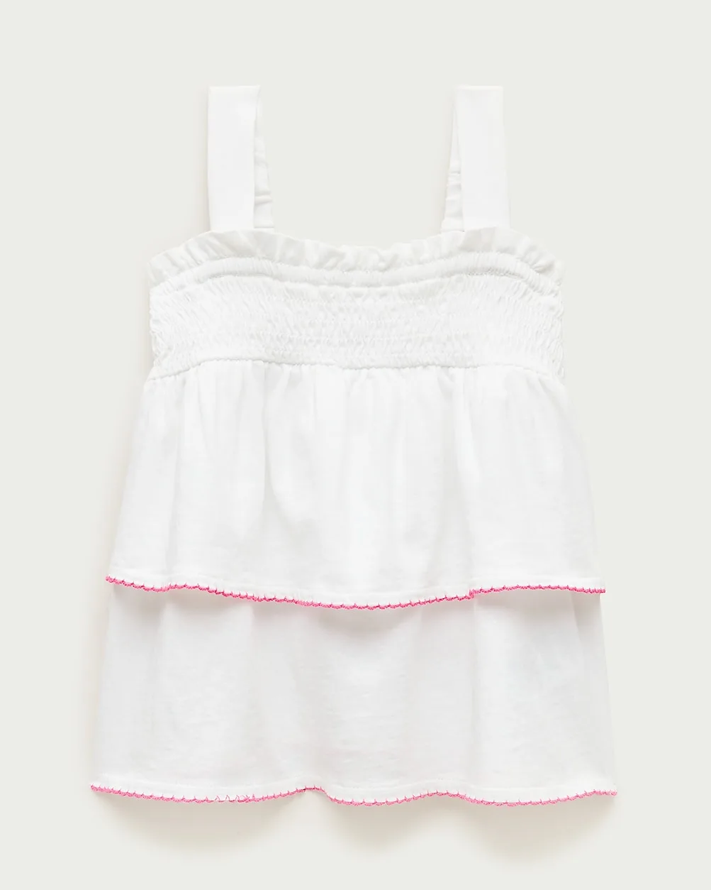 Tiered Smocked Top in Broken-In Jersey by J.Crew