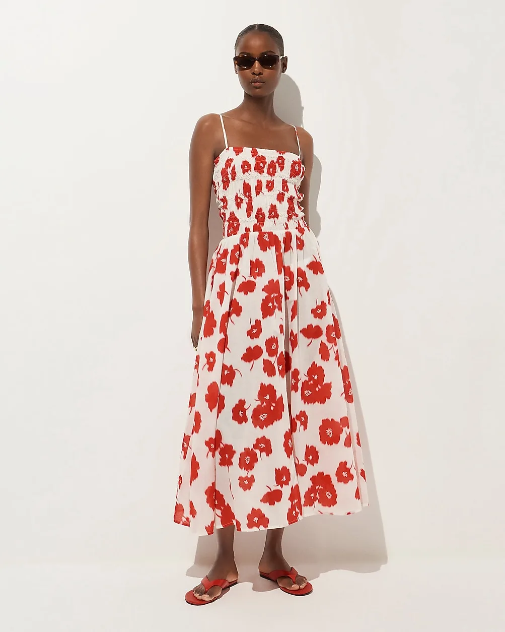 Wave Maxi Dress in Blurred Floral Cotton Voile by J.Crew