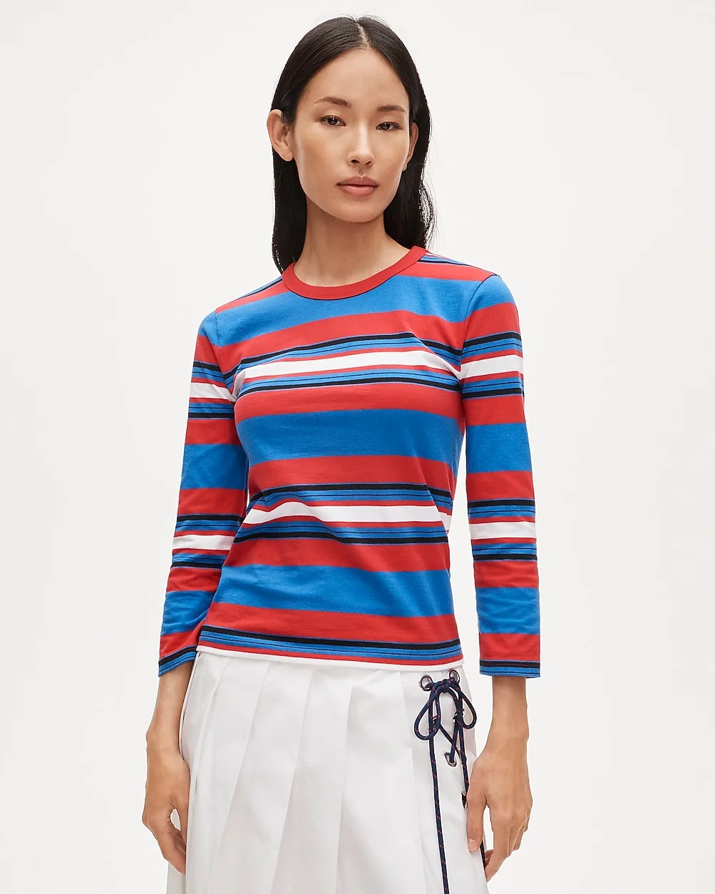 Boyfriend Jersey Ballet-Sleeve Top in Stripe by J.Crew