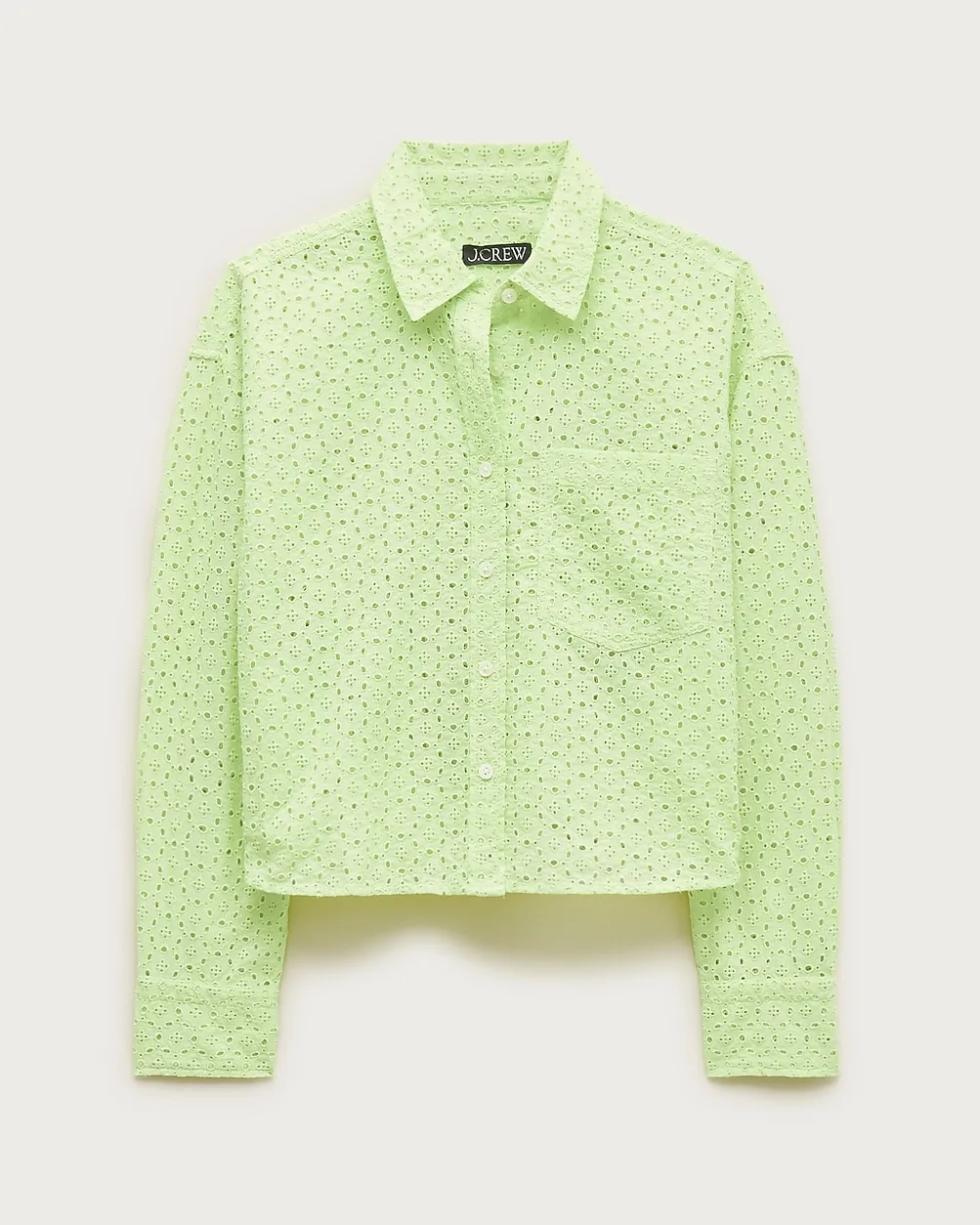 Étienne Cropped Eyelet Button-Up Shirt by J.Crew