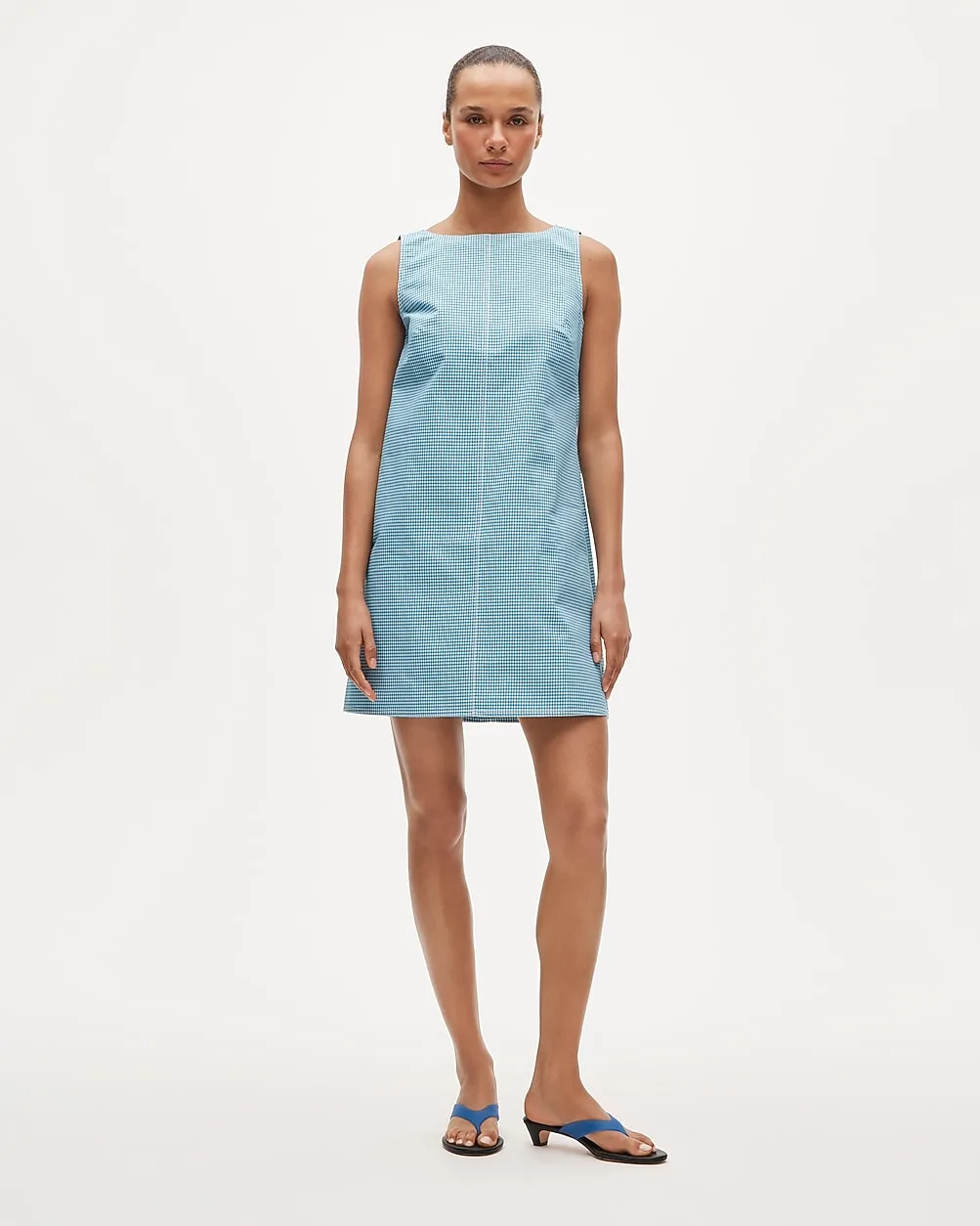 Billie Dress in Gingham Double Cotton Poplin by J.Crew