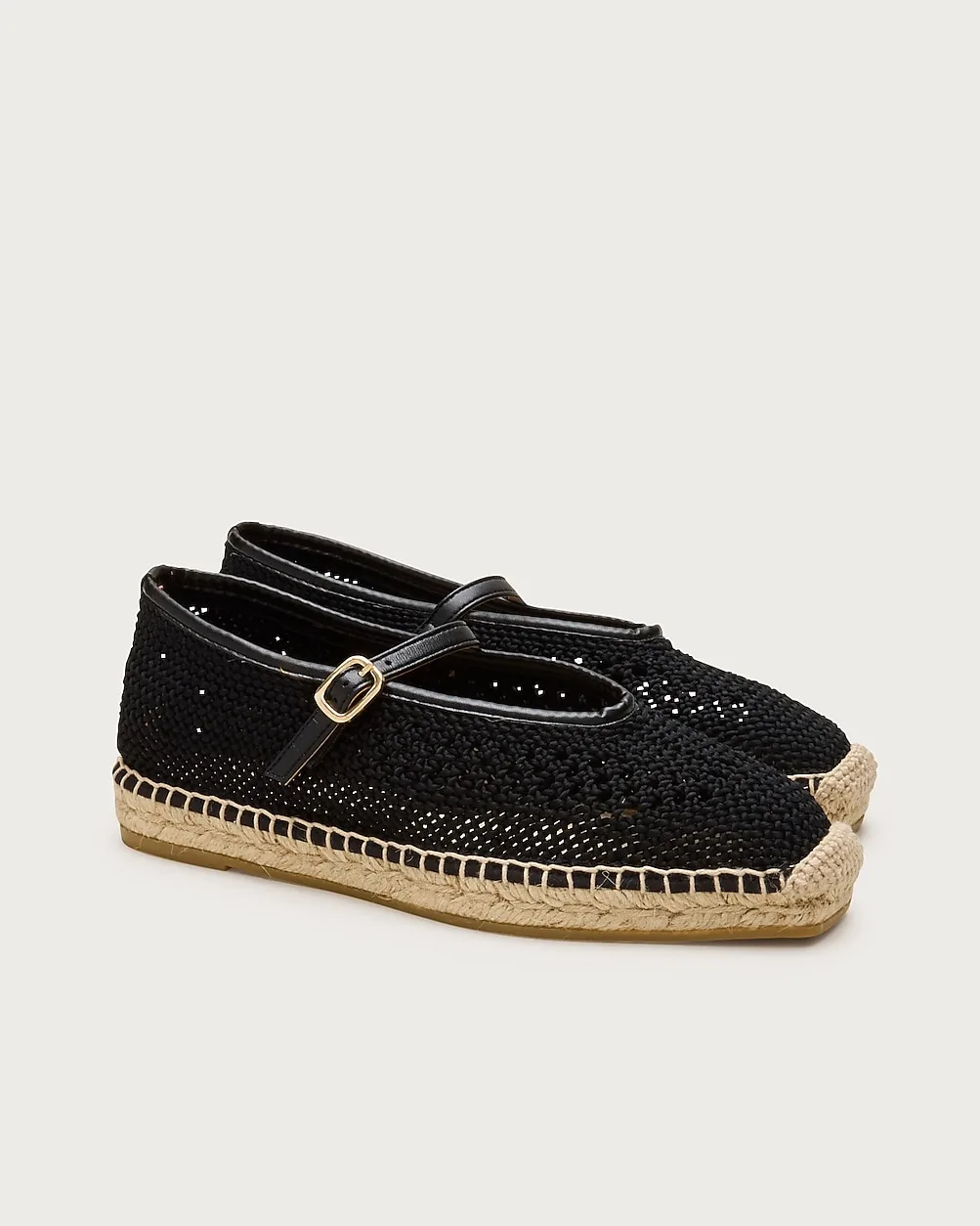 Made-in-Spain Sophie Mary Jane Espadrilles with Crochet by J.Crew