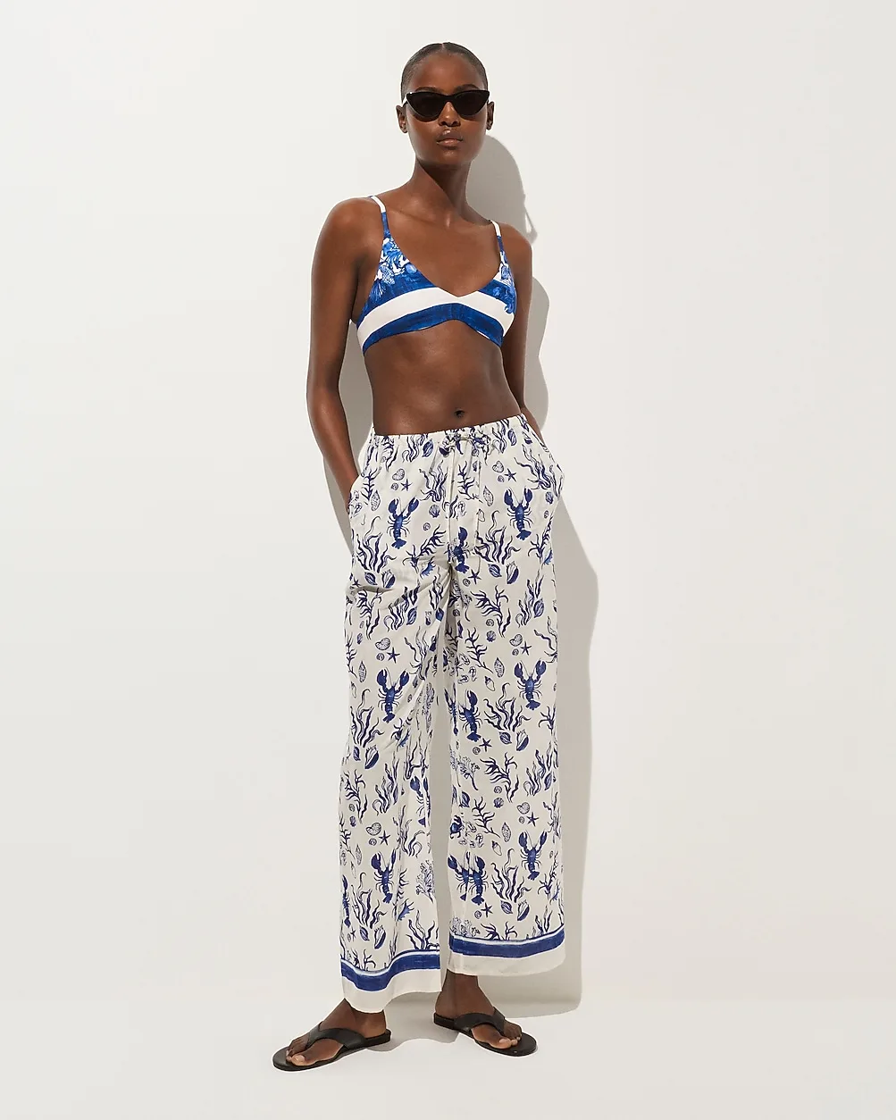 Beach Pant in Seashell Print by J.Crew