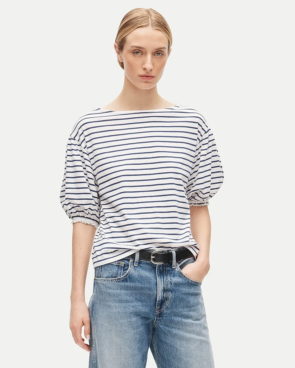 Vintage Jersey Blouson-Sleeve T-Shirt in Stripe