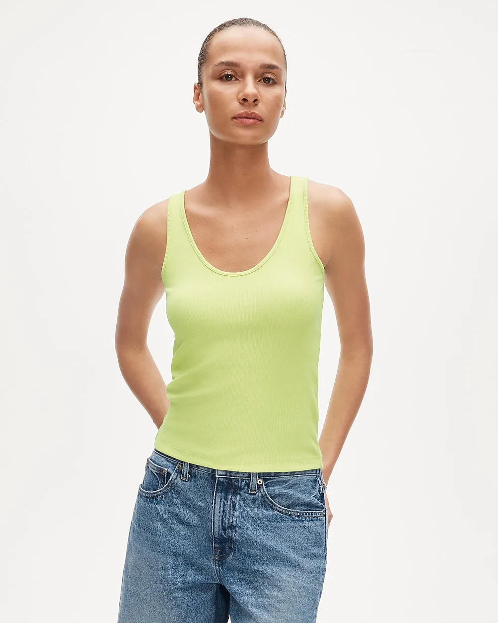 Perfect Rib V-Neck Tank Top by J.Crew