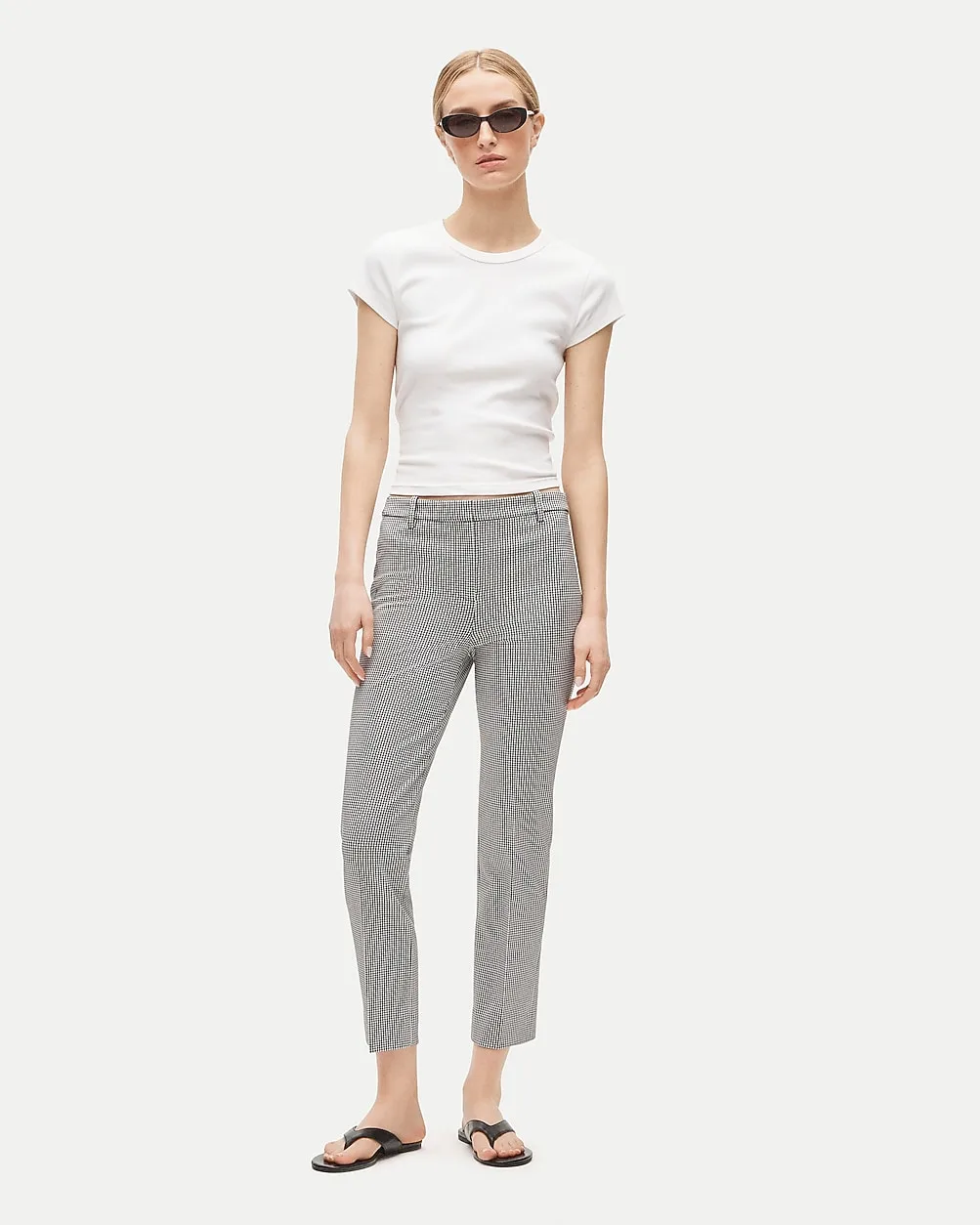 Café Capri in Gingham Bi-Stretch Cotton Blend by J.Crew