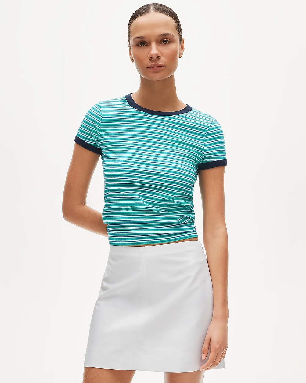 Vintage Jersey Ringer T-Shirt in Stripe by J.Crew