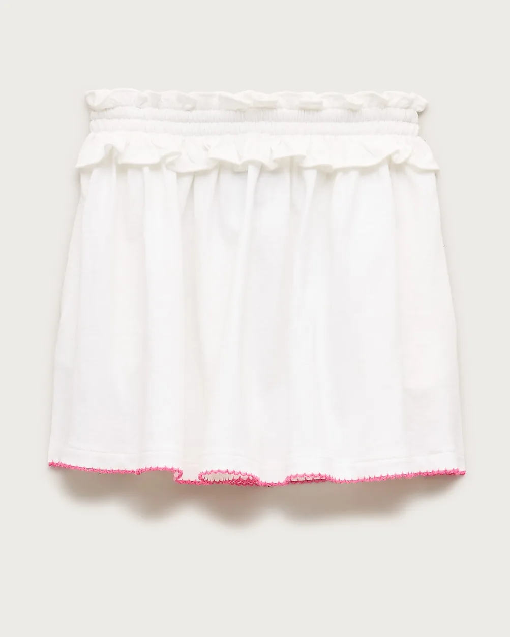 Crochet-Trim Skirt in Broken-In Jersey by J.Crew