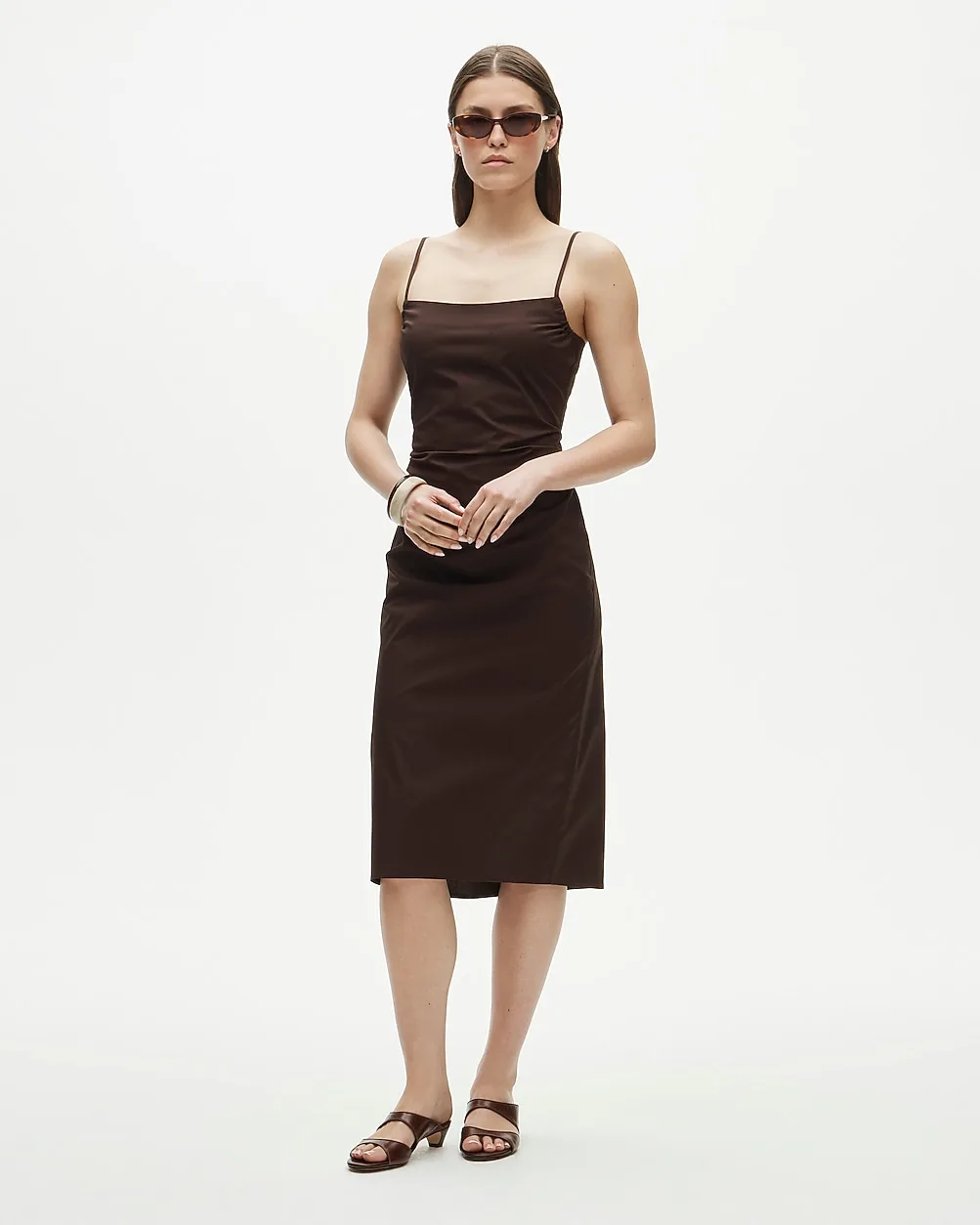 Ruched Sheath Dress in Stretch Poplin by J.Crew
