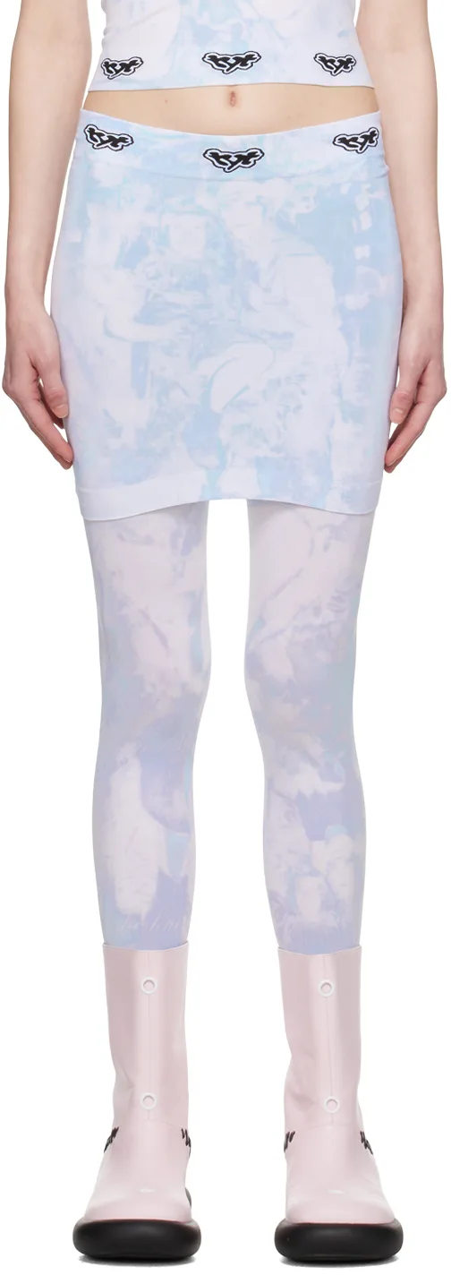 SSENSE Exclusive Blue & White Pat N' Pete 4Ever Miniskirt