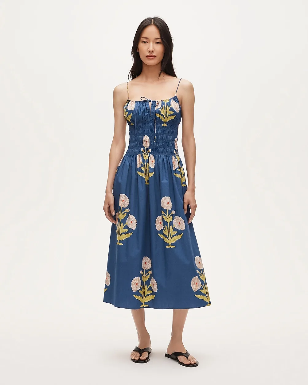Reverie Dress in Marigold Block Print