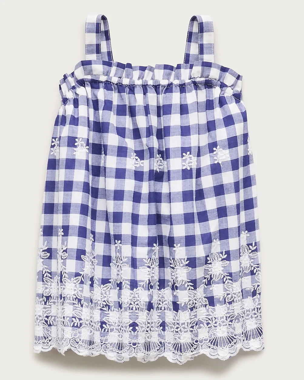 Embroidered Tank Top in Gingham by J.Crew