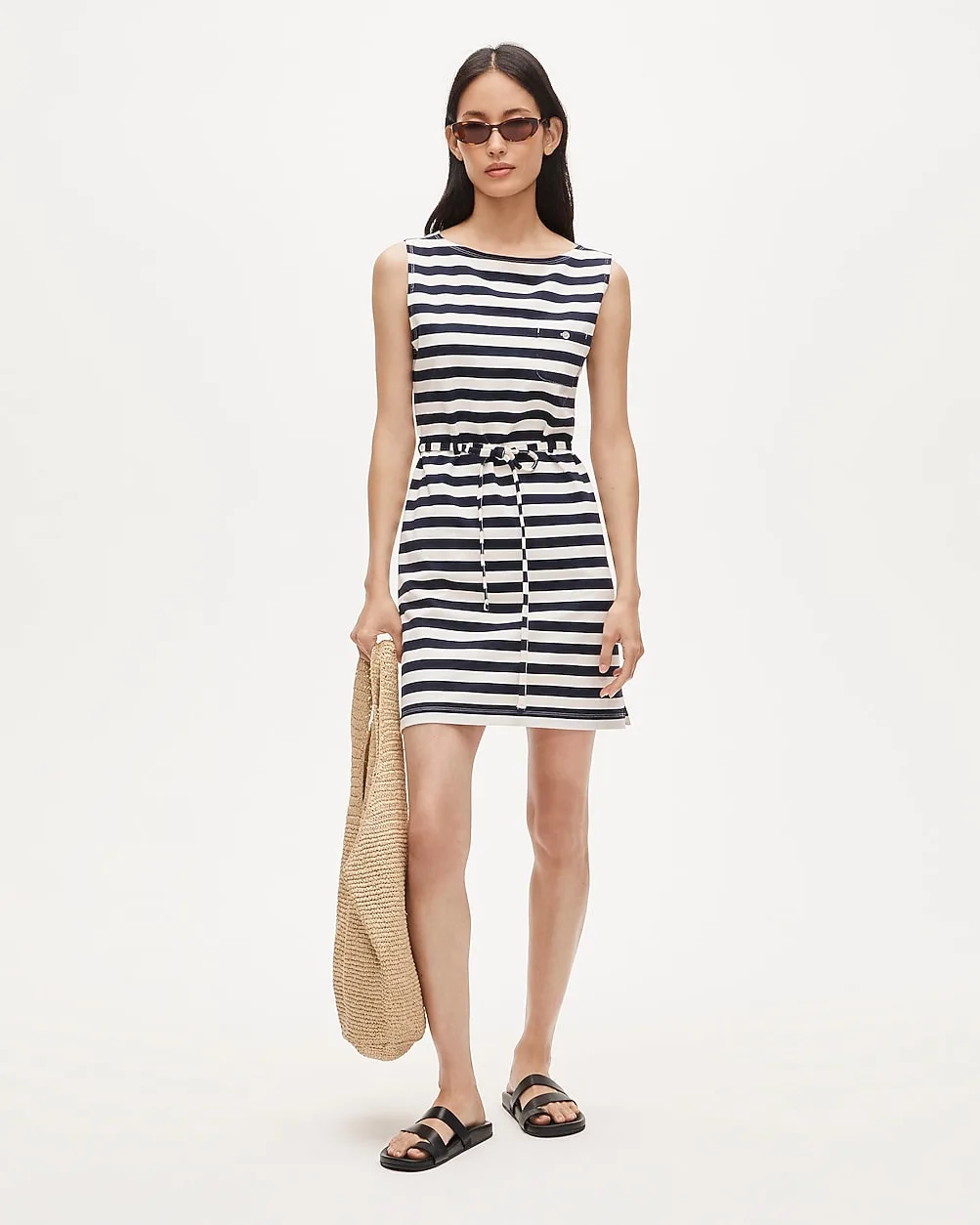Vintage Jersey Mini Dress in Stripe by J.Crew