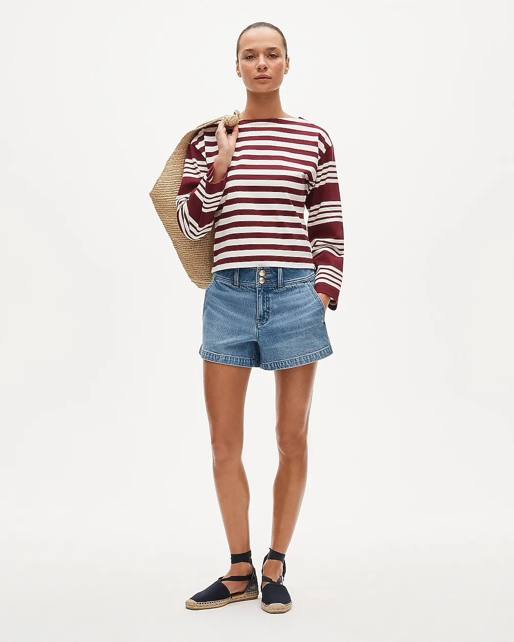 Denim Short with Stacked Buttons by J.Crew