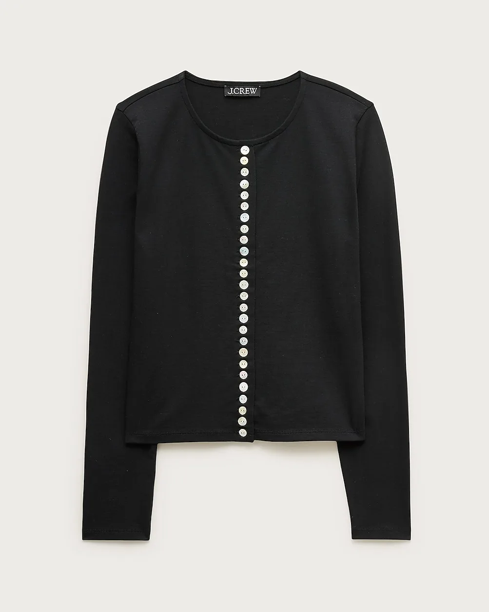 Boyfriend Jersey Cardigan with Pearl Shell Buttons by J.Crew