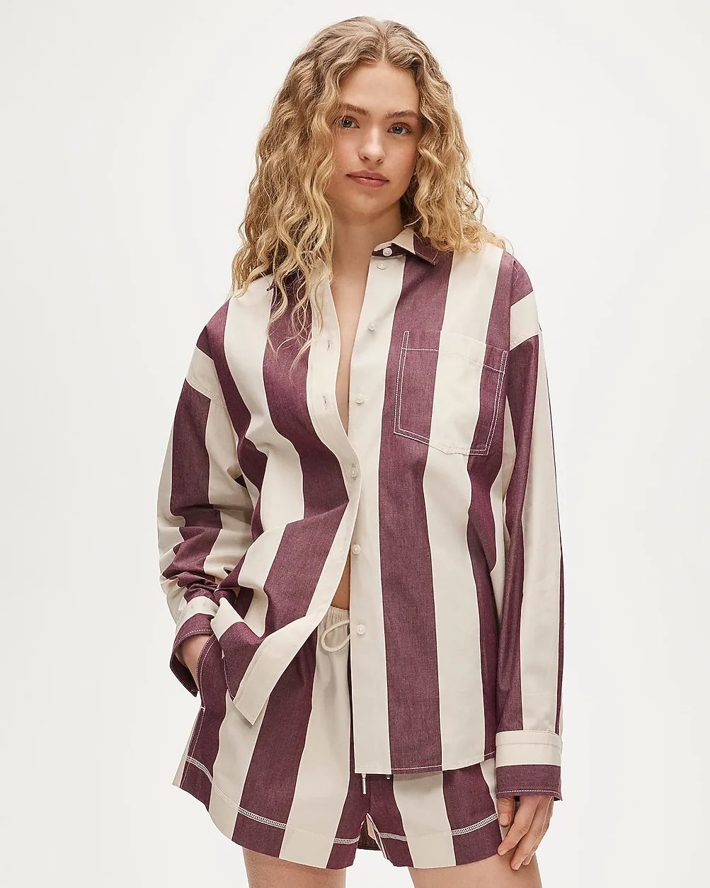 Étienne Oversized Shirt in Striped Cotton Poplin