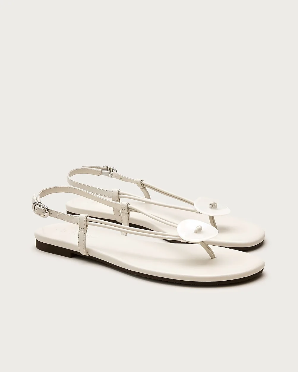 Audrey Paillette Slingback Sandals in Leather by J.Crew