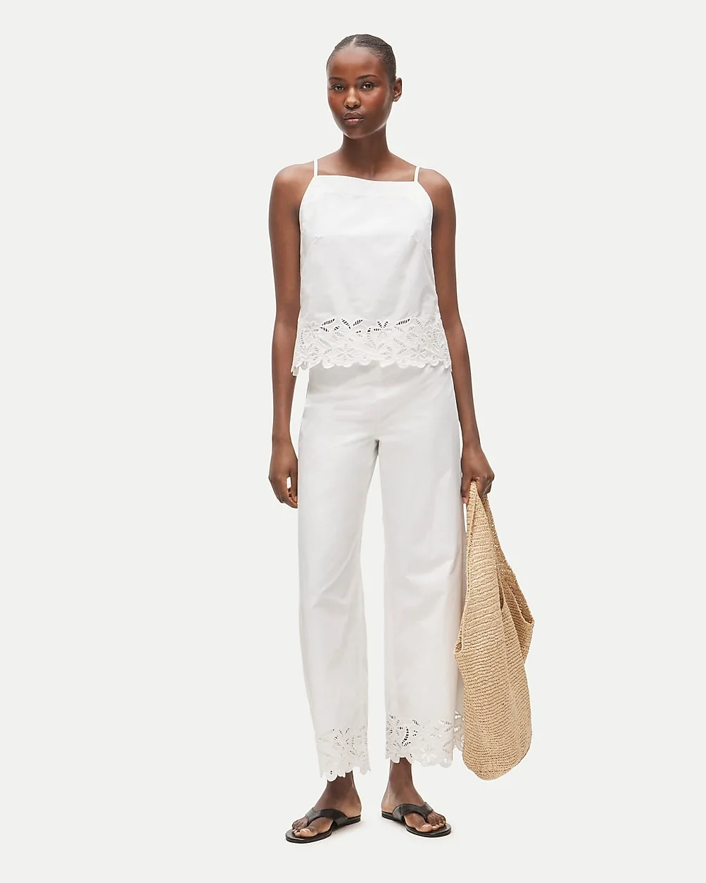 Rori Embroidered-Hem Pant by J.Crew