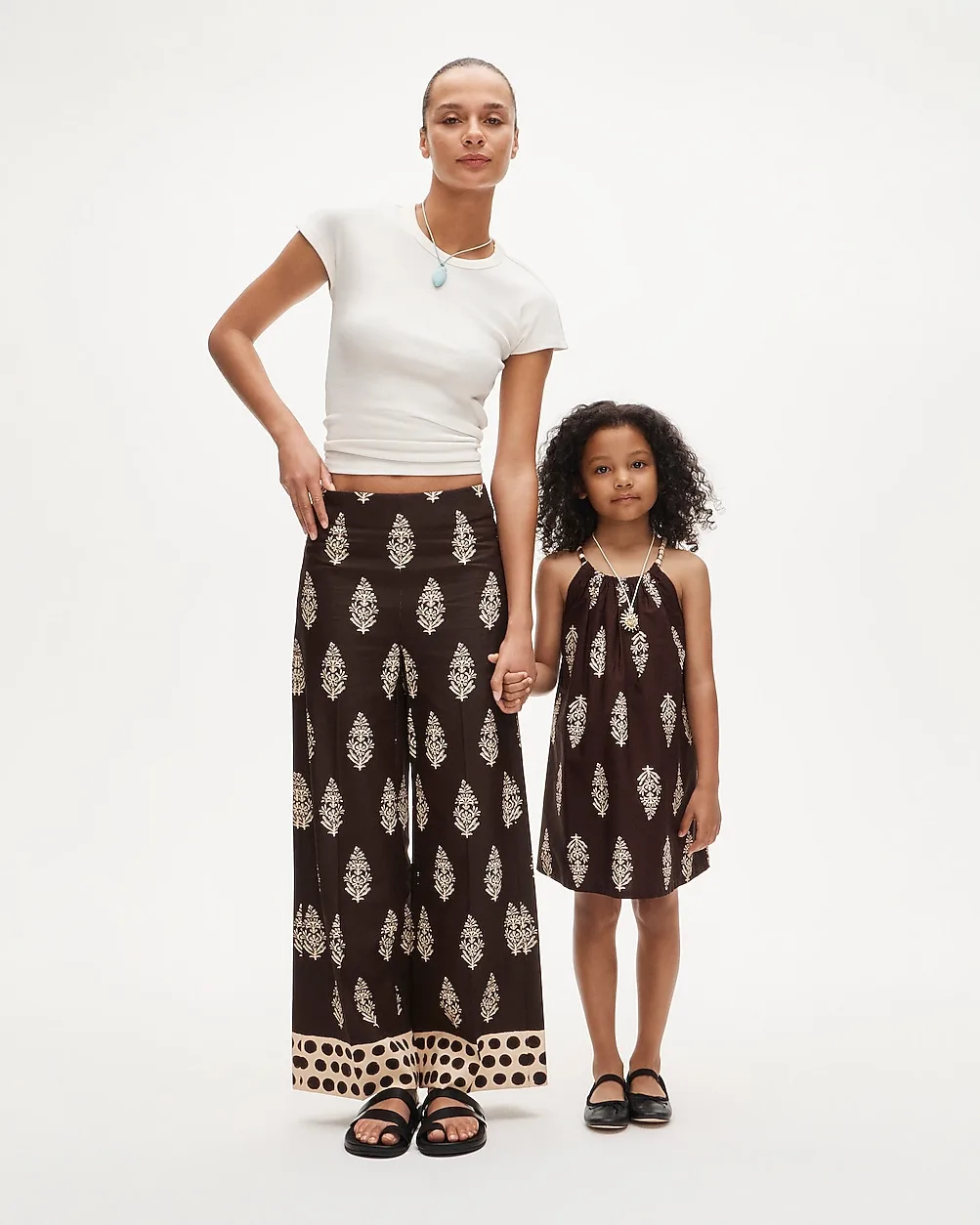 Bubble-Strap Halter Dress in Cocoa Block Print by J.Crew