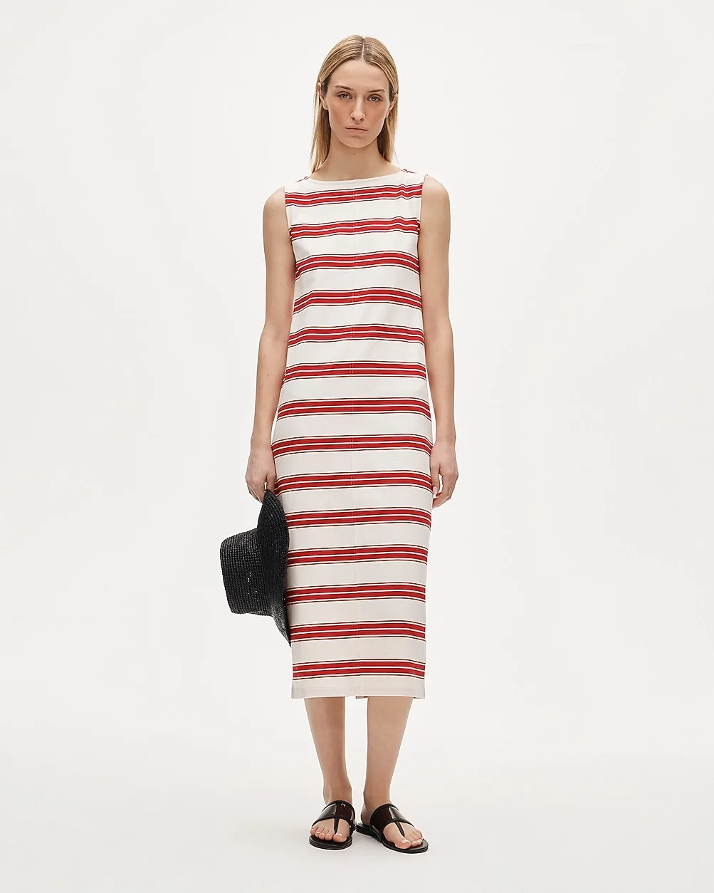 Midi Dress in Striped Mariner Cloth by J.Crew