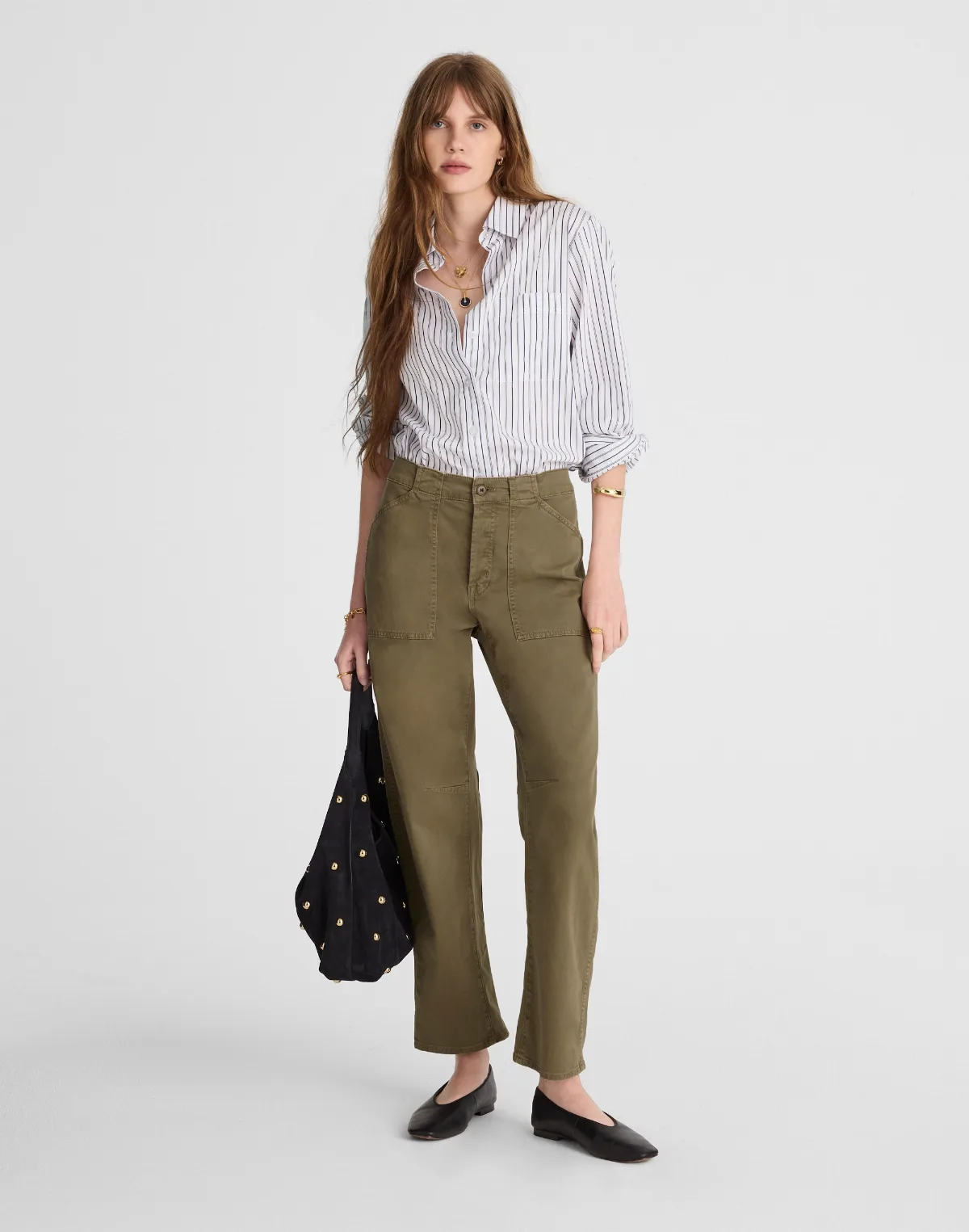 The Darted Barrel-Leg Utility Pant by MW