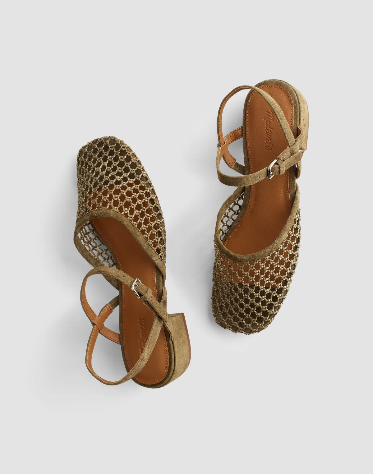 The Lola Ankle-Strap Heeled Sandal in Fishnet by MW