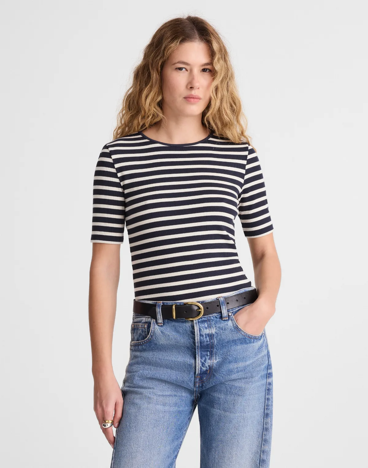 The 9-9 Short-Sleeve Tee in LuxeRib